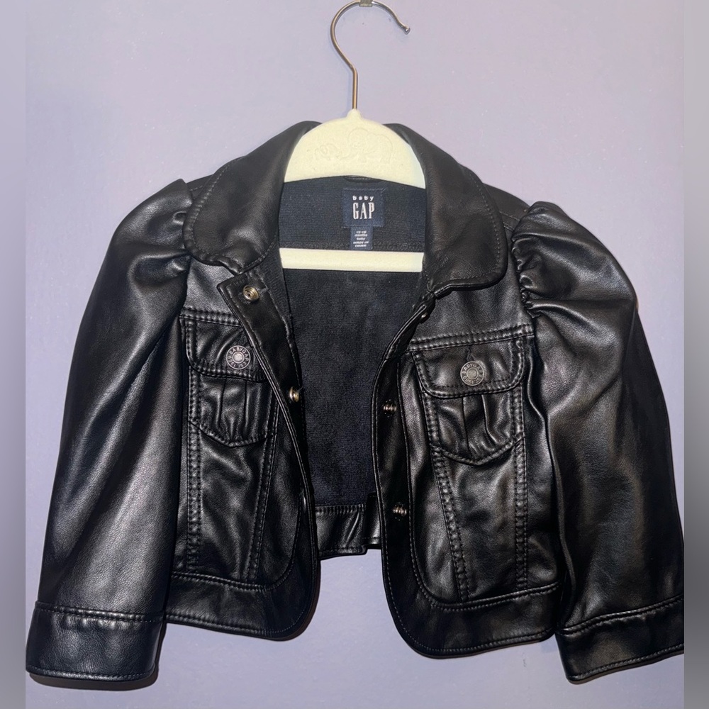 Baby GAP Leatherette Bomber Jacket
